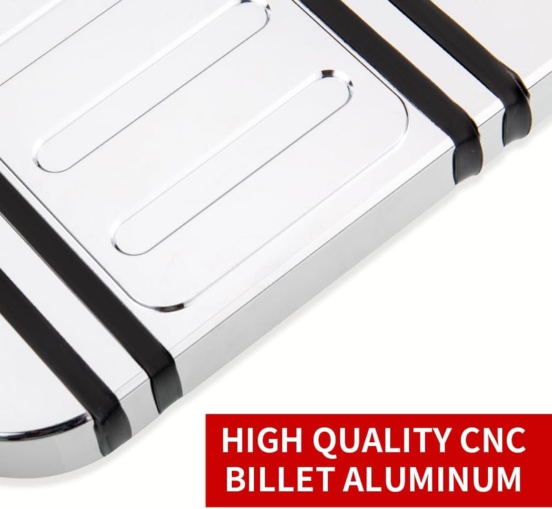 KICRY Brake Pedal Cover Compatible with Harley softail Heritage Springer Fit Fat Boy Deluxe FLSTN Road King FLHR Road Glide FLTR Pads Cover (D-Chrome Kit) - Image 2